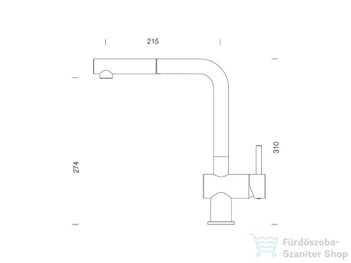 Schock MONO N-100 konyhai mosogatótálca Schock Epos konyhai csapteleppel kihúzható fejjel, CRISTADUR® Magnolia 570x510 mm, krémfehér SETMN100EEXMAGN