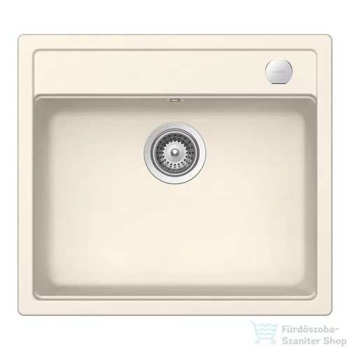 Schock MONO N-100 konyhai mosogatótálca Schock Epos konyhai csapteleppel kihúzható fejjel, CRISTADUR® Magnolia 570x510 mm, krémfehér SETMN100EEXMAGN