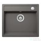 Schock MONO N-100 konyhai mosogatótálca Schock Epos konyhai csapteleppel kihúzható fejjel, CRISTADUR® Silverstone 570x510 mm, sötétszürke SETMN100EEXSILV