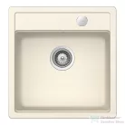 Schock MONO N-100S konyhai mosogatótálca Schock Epos konyhai csapteleppel kihúzható fejjel, CRISTADUR® Magnolia 490x510 mm, krémfehér SETMN100SEEXMAGN