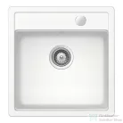 Schock MONO N-100S konyhai mosogatótálca Schock Epos konyhai csapteleppel kihúzható fejjel, CRISTADUR® Polaris 490x510 mm, hófehér SETMN100SEEXPOLA