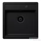 Schock MONO N-100S konyhai mosogatótálca Schock Epos konyhai csapteleppel kihúzható fejjel, CRISTADUR® Puro 490x510 mm, intenzív fekete SETMN100SEEXPURO