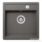 Schock MONO N-100S konyhai mosogatótálca Schock Epos konyhai csapteleppel kihúzható fejjel, CRISTADUR® Silverstone 490x510 mm, sötétszürke SETMN100SEEXSILV