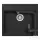 Schock NEMO N-100 konyhai mosogatótálca CRISTALITE® Nero 570 x 510 mm, gránit kompozit, Schock Epos konyhai csapteleppel, fekete SETNN100EEXNERO