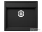 Schock NEMO N-100 konyhai mosogatótálca CRISTALITE® Nero 570 x 510 mm, gránit kompozit, Schock Epos konyhai csapteleppel, fekete SETNN100EEXNERO