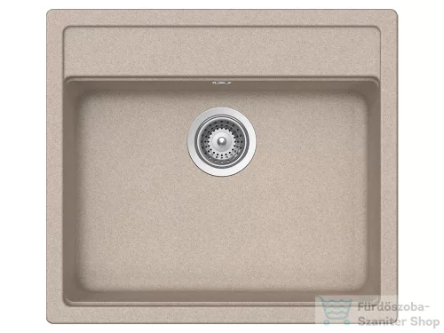 Schock NEMO N-100 konyhai mosogatótálca CRISTALITE® Sabbia 570 x 510 mm, gránit kompozit, Schock Epos konyhai csapteleppel, homok SETNN100EEXSABB