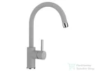 Schock NEMO N-100 konyhai mosogatótálca CRISTALITE® Croma 570 x 510 mm, gránit kompozit, Schock Plutos konyhai csapteleppel, szürke SETNN100PCROM