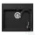 Schock NEMO N-100 konyhai mosogatótálca CRISTALITE® Nero 570 x 510 mm, gránit kompozit, Schock Plutos konyhai csapteleppel, fekete SETNN100PNERO