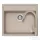 Schock NEMO N-100 konyhai mosogatótálca CRISTALITE® Sabbia 570 x 510 mm, gránit kompozit, Schock Plutos konyhai csapteleppel, homok SETNN100PSABB