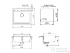 Schock NEMO N-100 konyhai mosogatótálca CRISTALITE® Vanilla 570 x 510 mm, gránit kompozit, Schock Plutos konyhai csapteleppel, világos bézs SETNN100PVANI