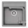 Schock NEMO N-100S konyhai mosogatótálca CRISTALITE® Croma 490 x 510 mm, gránit kompozit, Schock Epos konyhai csapteleppel, szürke SETNN100SEEXCROM