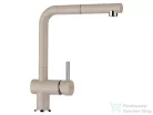 Schock NEMO N-100S konyhai mosogatótálca CRISTALITE® Sabbia 490 x 510 mm, gránit kompozit, Schock Epos konyhai csapteleppel, homok SETNN100SEEXSABB