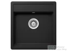 Schock NEMO N-100S konyhai mosogatótálca CRISTALITE® Nero 490 x 510 mm, gránit kompozit, Schock Plutos konyhai csapteleppel, fekete SETNN100SPNERO