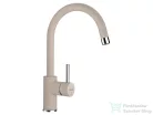 Schock NEMO N-100S konyhai mosogatótálca CRISTALITE® Sabbia 490 x 510 mm, gránit kompozit, Schock Plutos konyhai csapteleppel, homok SETNN100SPSABB