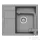 Schock RONDA D-100 konyhai mosogatótálca CRISTALITE® Croma 580 x 500 mm, gránit kompozit, Schock Epos konyhai csapteleppel, szürke SETRD100EEXCROM