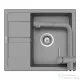 Schock RONDA D-100 konyhai mosogatótálca CRISTALITE® Croma 580 x 500 mm, gránit kompozit, Schock Epos konyhai csapteleppel, szürke SETRD100EEXCROM