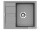 Schock RONDA D-100 konyhai mosogatótálca CRISTALITE® Croma 580 x 500 mm, gránit kompozit, Schock Epos konyhai csapteleppel, szürke SETRD100EEXCROM
