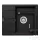 Schock RONDA D-100 konyhai mosogatótálca CRISTALITE® Nero 580 x 500 mm, gránit kompozit, Schock Epos konyhai csapteleppel, fekete SETRD100EEXNERO