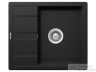 Schock RONDA D-100 konyhai mosogatótálca CRISTALITE® Nero 580 x 500 mm, gránit kompozit, Schock Epos konyhai csapteleppel, fekete SETRD100EEXNERO