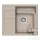 Schock RONDA D-100 konyhai mosogatótálca CRISTALITE® Sabbia 580 x 500 mm, gránit kompozit, Schock Epos konyhai csapteleppel, homok SETRD100EEXSABB