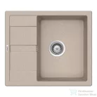 Schock RONDA D-100 konyhai mosogatótálca CRISTALITE® Sabbia 580 x 500 mm, gránit kompozit, Schock Epos konyhai csapteleppel, homok SETRD100EEXSABB