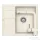 Schock RONDA D-100 konyhai mosogatótálca CRISTALITE® Vanilla 580 x 500 mm, gránit kompozit, Schock Epos konyhai csapteleppel, világos bézs  SETRD100EEXVANI
