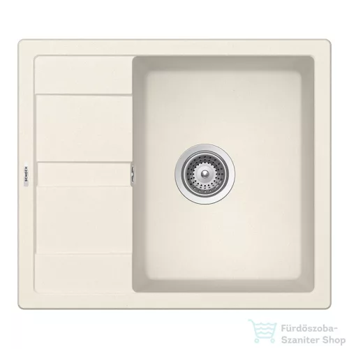 Schock RONDA D-100 konyhai mosogatótálca CRISTALITE® Vanilla 580 x 500 mm, gránit kompozit, Schock Epos konyhai csapteleppel, világos bézs  SETRD100EEXVANI