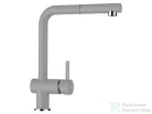 Schock RONDA D-100L konyhai mosogatótálca CRISTALITE® Croma 650 x 500 mm, gránit kompozit, Schock Epos konyhai csapteleppel, szürke SETRD100LEEXCROM