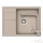 Schock RONDA D-100L konyhai mosogatótálca CRISTALITE® Sabbia 650 x 500 mm, gránit kompozit, Schock Epos konyhai csapteleppel, homok SETRD100LEEXSABB