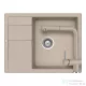 Schock RONDA D-100L konyhai mosogatótálca CRISTALITE® Sabbia 650 x 500 mm, gránit kompozit, Schock Epos konyhai csapteleppel, homok SETRD100LEEXSABB
