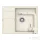 Schock RONDA D-100L konyhai mosogatótálca CRISTALITE® Vanilla 650 x 500 mm, gránit kompozit, Schock Epos konyhai csapteleppel, világos bézs SETRD100LEEXVANI