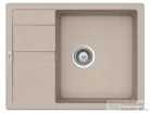 Schock RONDA D-100L konyhai mosogatótálca CRISTALITE® Sabbia 650 x 500 mm, gránit kompozit, Schock Plutos konyhai csapteleppel, homok SETRD100LPSABB