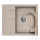 Schock RONDA D-100 konyhai mosogatótálca CRISTALITE® Sabbia 580 x 500 mm, gránit kompozit, Schock Plutos konyhai csapteleppel, homok SETRD100PSABB