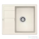 Schock RONDA D-100 konyhai mosogatótálca CRISTALITE® Vanilla 580 x 500 mm, gránit kompozit, Schock Plutos konyhai csapteleppel, világos bézs SETRD100PVANI