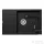 Schock RONDA D-100XL konyhai mosogatótálca CRISTALITE® Nero 780 x 500 mm, gránit kompozit, Schock Epos konyhai csapteleppel, fekete SETRD100XLEEXNERO