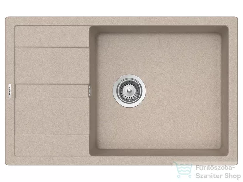 Schock RONDA D-100XL konyhai mosogatótálca CRISTALITE® Sabbia 780 x 500 mm, gránit kompozit, Schock Epos konyhai csapteleppel, homok SETRD100XLEEXSABB
