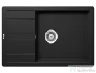 Schock RONDA D-100XL konyhai mosogatótálca CRISTALITE® Nero 780 x 500 mm, gránit kompozit, Schock Plutos konyhai csapteleppel, fekete SETRD100XLPNERO