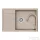Schock RONDA D-100XL konyhai mosogatótálca CRISTALITE® Sabbia 780 x 500 mm, gránit kompozit, Schock Plutos konyhai csapteleppel, homok SETRD100XLPSABB
