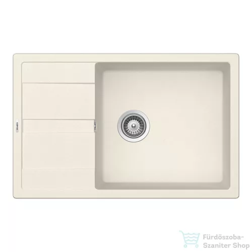 Schock RONDA D-100XL konyhai mosogatótálca CRISTALITE® Vanilla 780 x 500 mm, gránit kompozit, Schock Plutos konyhai csapteleppel, világos bézs SETRD100XLPVANI