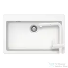 Schock MONO N-100XL konyhai mosogatótálca Schock Epos konyhai csapteleppel kihúzható fejjel, CRISTADUR® Polaris 790x500 mm, hófehér SETSN100XLEEXPOLA