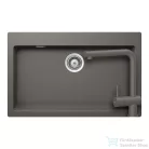 Schock MONO N-100XL konyhai mosogatótálca Schock Epos konyhai csapteleppel kihúzható fejjel, CRISTADUR® Silverstone 790x500 mm, sötétszürke SETSN100XLEEXSILV