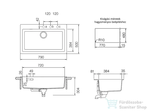 Schock MONO N-100XL konyhai mosogatótálca Schock Epos konyhai csapteleppel kihúzható fejjel, CRISTADUR® Silverstone 790x500 mm, sötétszürke SETSN100XLEEXSILV