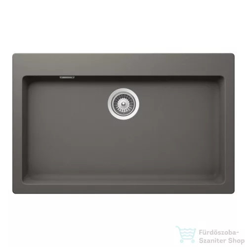 Schock MONO N-100XL konyhai mosogatótálca Schock Epos konyhai csapteleppel kihúzható fejjel, CRISTADUR® Silverstone 790x500 mm, sötétszürke SETSN100XLEEXSILV