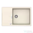 Schock TIA D-100LS konyhai mosogatótálca Schock Epos konyhai csapteleppel kihúzható fejjel, CRISTADUR® Magnolia 780x500 mm, krémfehér SETTD100LSEEXMAGN