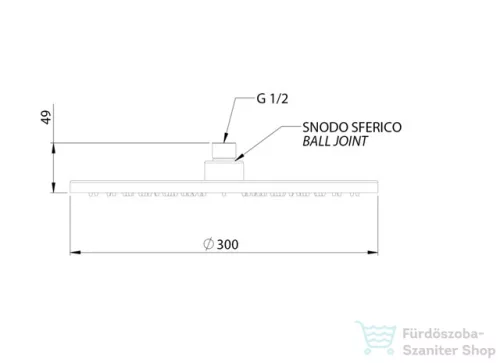 Sapho Fejzuhany, átm:300mm, matt arany (SF419)