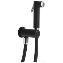   Sapho Bidé zuhany, biztonsági záras faliszeleppel, gégecsővel, matt fekete (SG107NE)