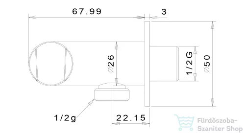 Sapho Kézizuhany tartó fali csatlakozóval, állítható, 1/2˝, króm SG201