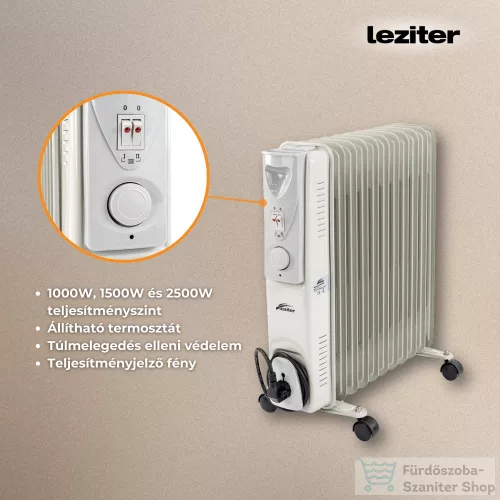 Leziter Norde 11 tagos olajradiátor 1000W/1500W/2500W SH-29-11