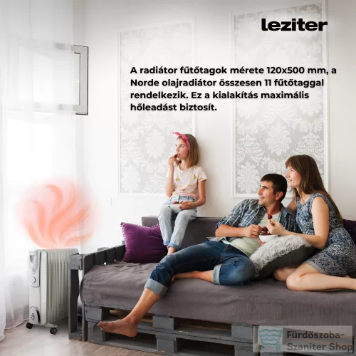 Leziter Norde 11 tagos olajradiátor 1000W/1500W/2500W SH-29-11
