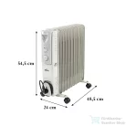 Leziter Norde 11 tagos olajradiátor 1000W/1500W/2500W SH-29-11